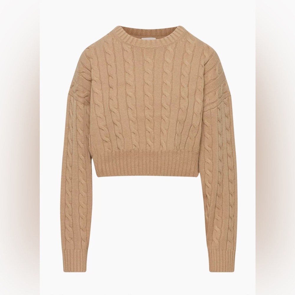 NEW Aritzia Sunday Best Peggy Cropped Sweater
Cable Knit Wool Blend Size Small - Picture 5 of 11